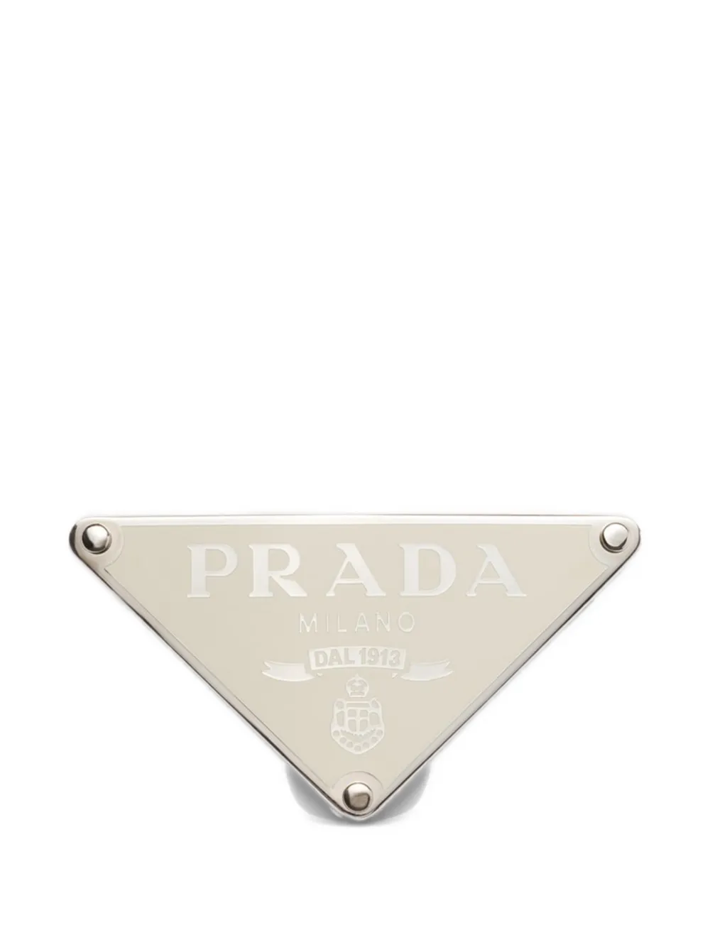 Prada triangle logol belt buckle - Bianco