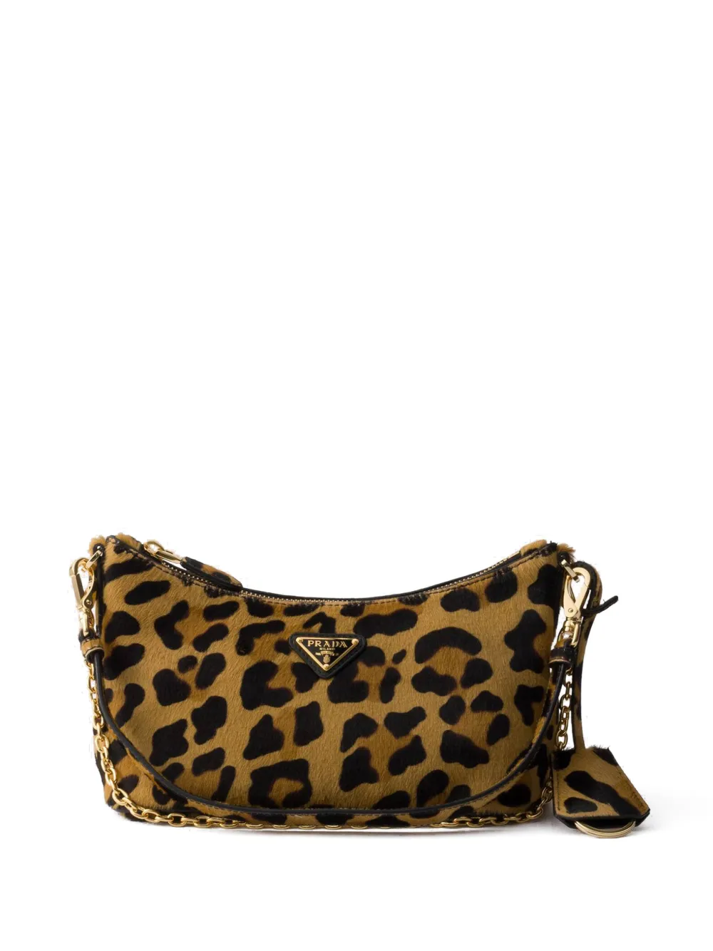 Prada printed calf hair leather mini-bag Beige