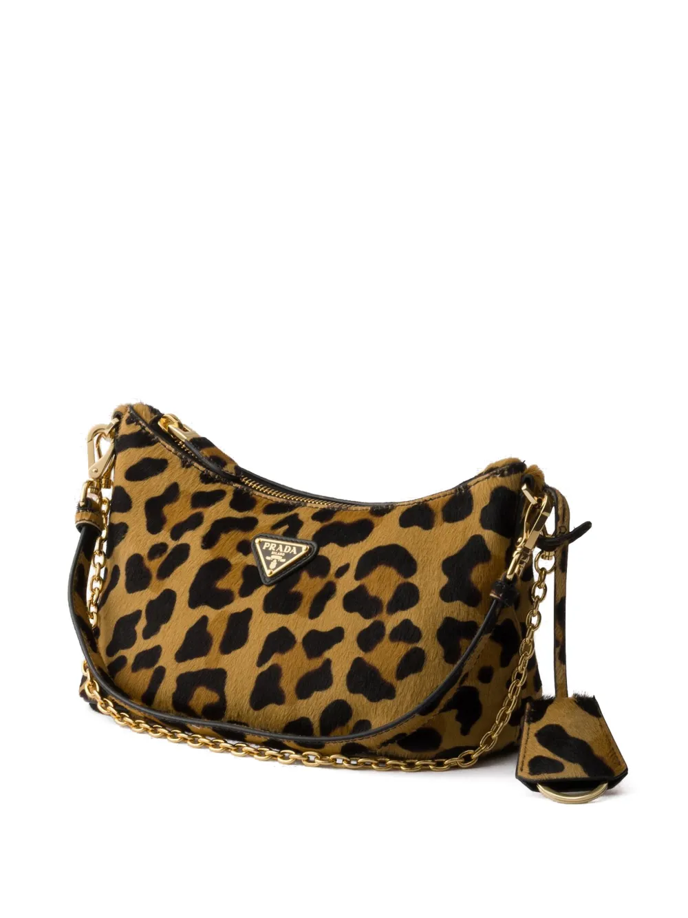 Prada printed calf hair leather mini-bag Beige