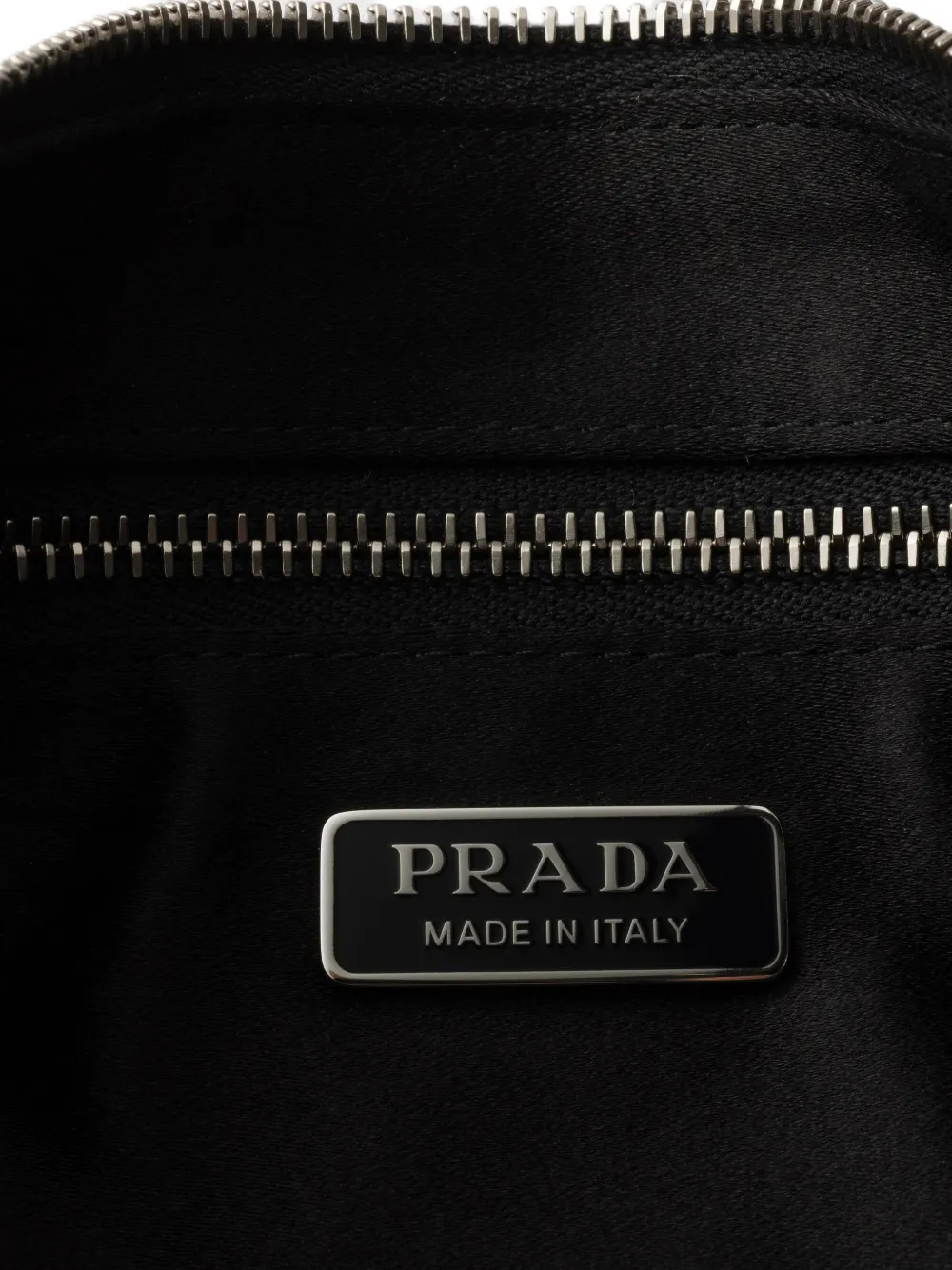Prada small satin and crystal shoulder bag Zilver