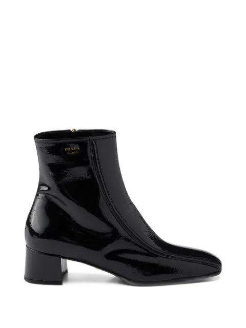 Prada Patent naplak leather booties