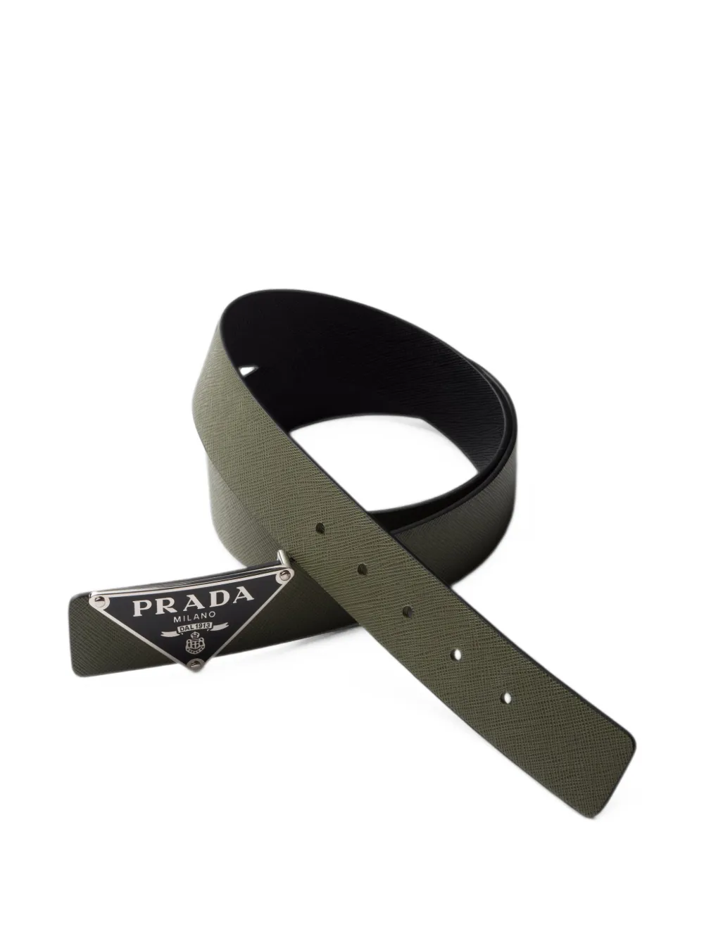 Prada Custom Belts omkeerbare Saffiano leren riemband Groen