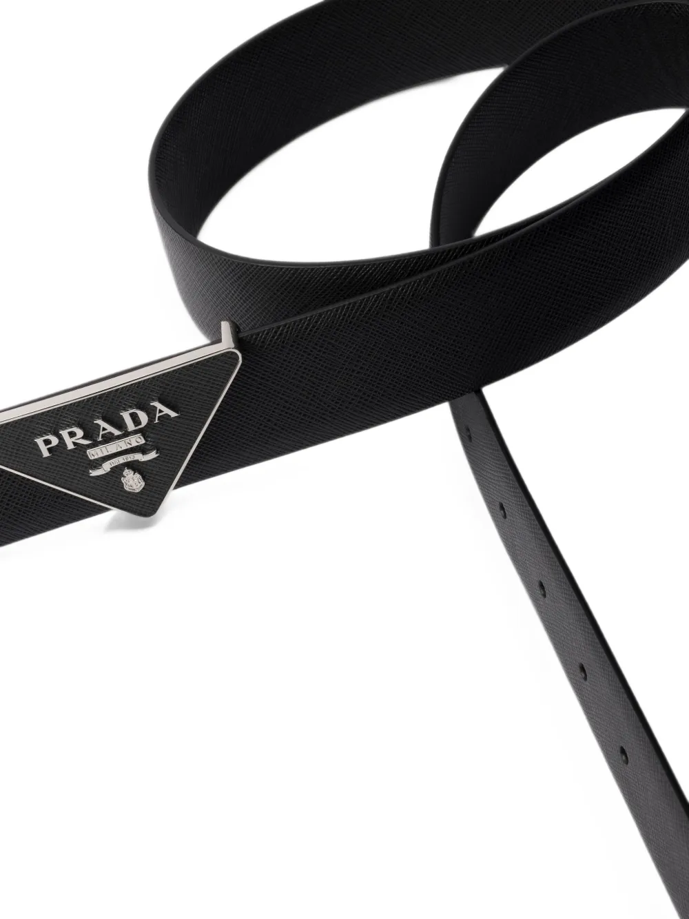 Prada Saffiano riemgesp Zilver