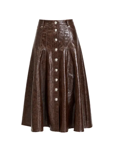 Cinq A Sept jupe mi-longue Veena à effet délavé
