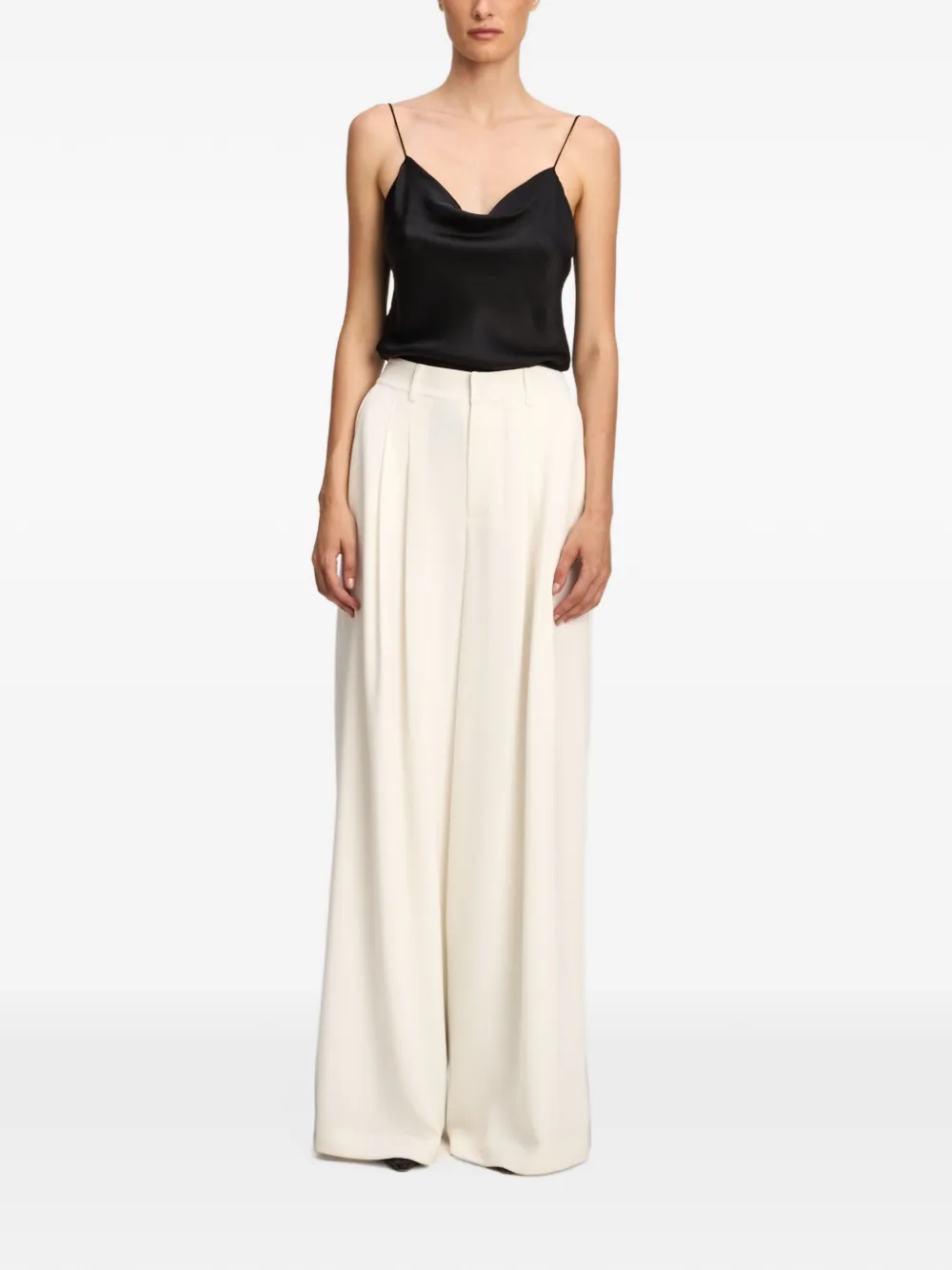 Cinq A Sept Marne pleated tailored trousers Beige