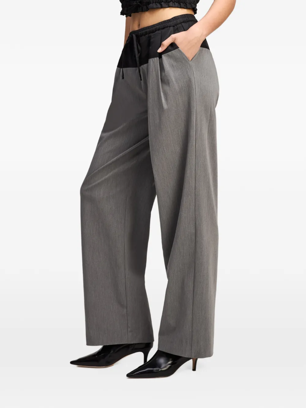 Cinq A Sept Elisabetta wide-leg trousers Grijs