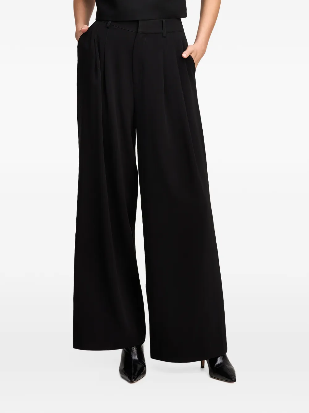 Cinq A Sept Marne pleated tailored trousers Zwart