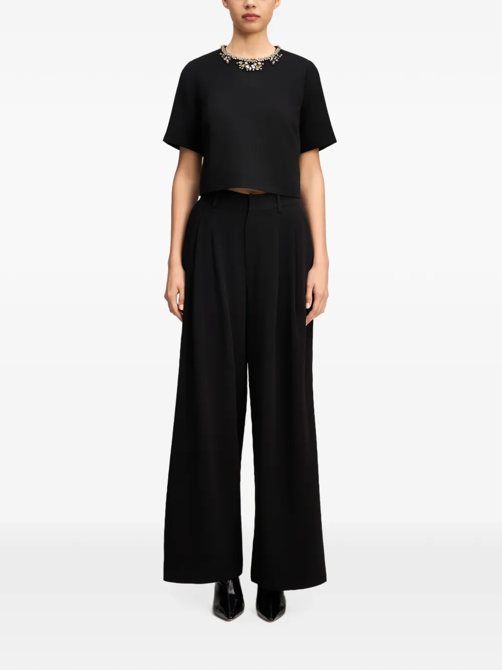 Cinq A Sept Marne pleated tailored trousers Zwart