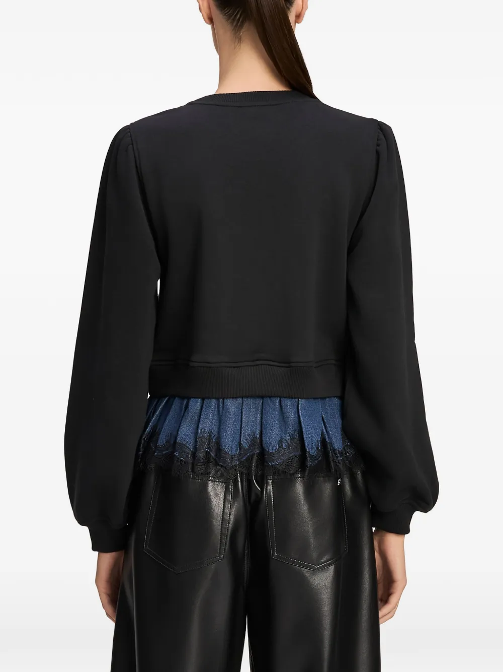 Cinq A Sept Mabel lace-trim sweater Zwart