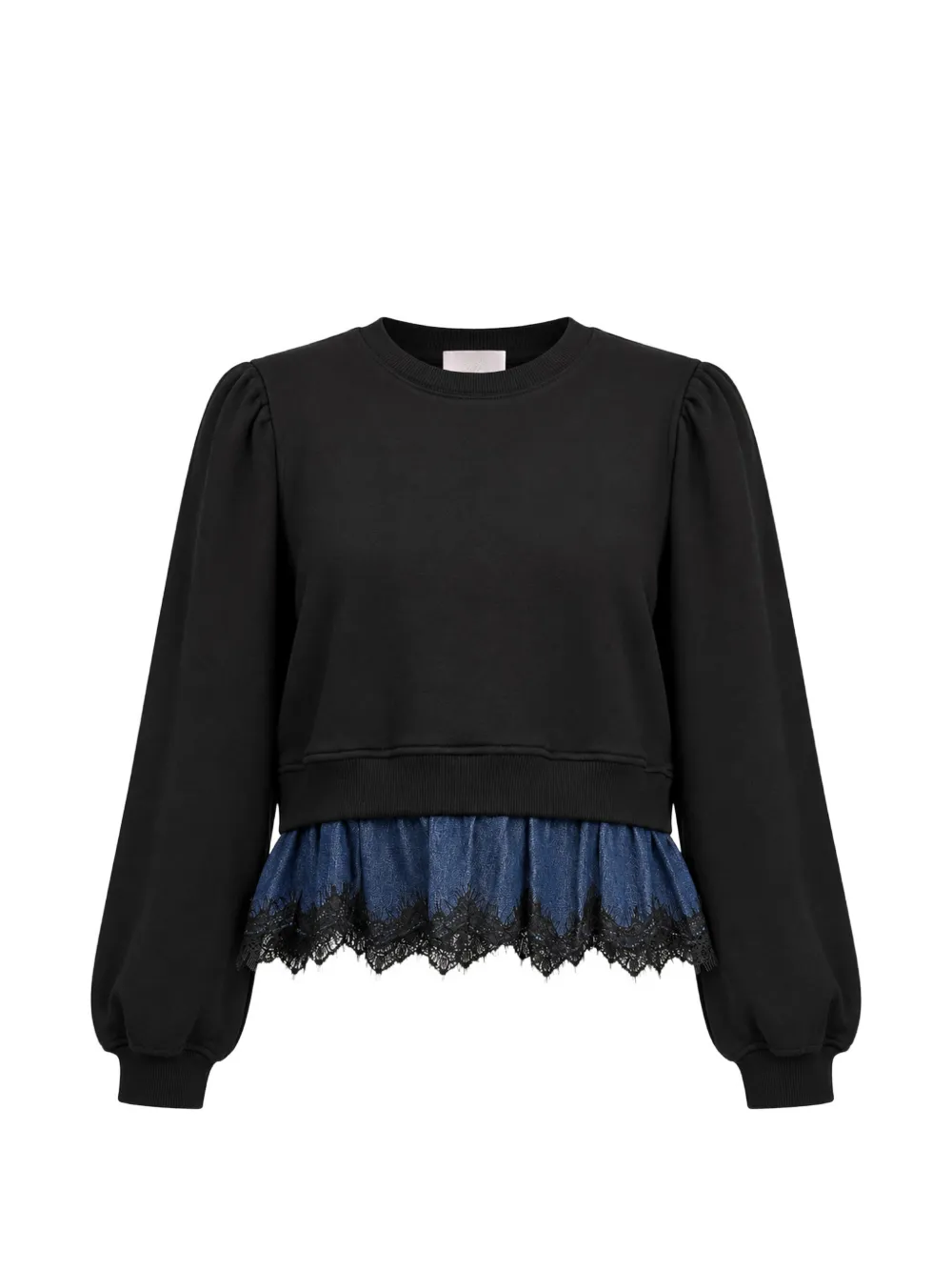 Cinq A Sept Mabel lace-trim sweater Zwart