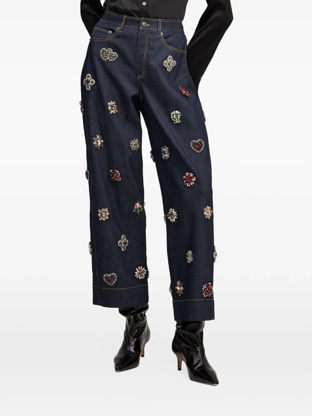 Cinq A Sept Baroque Patches Hayden jeans Blauw