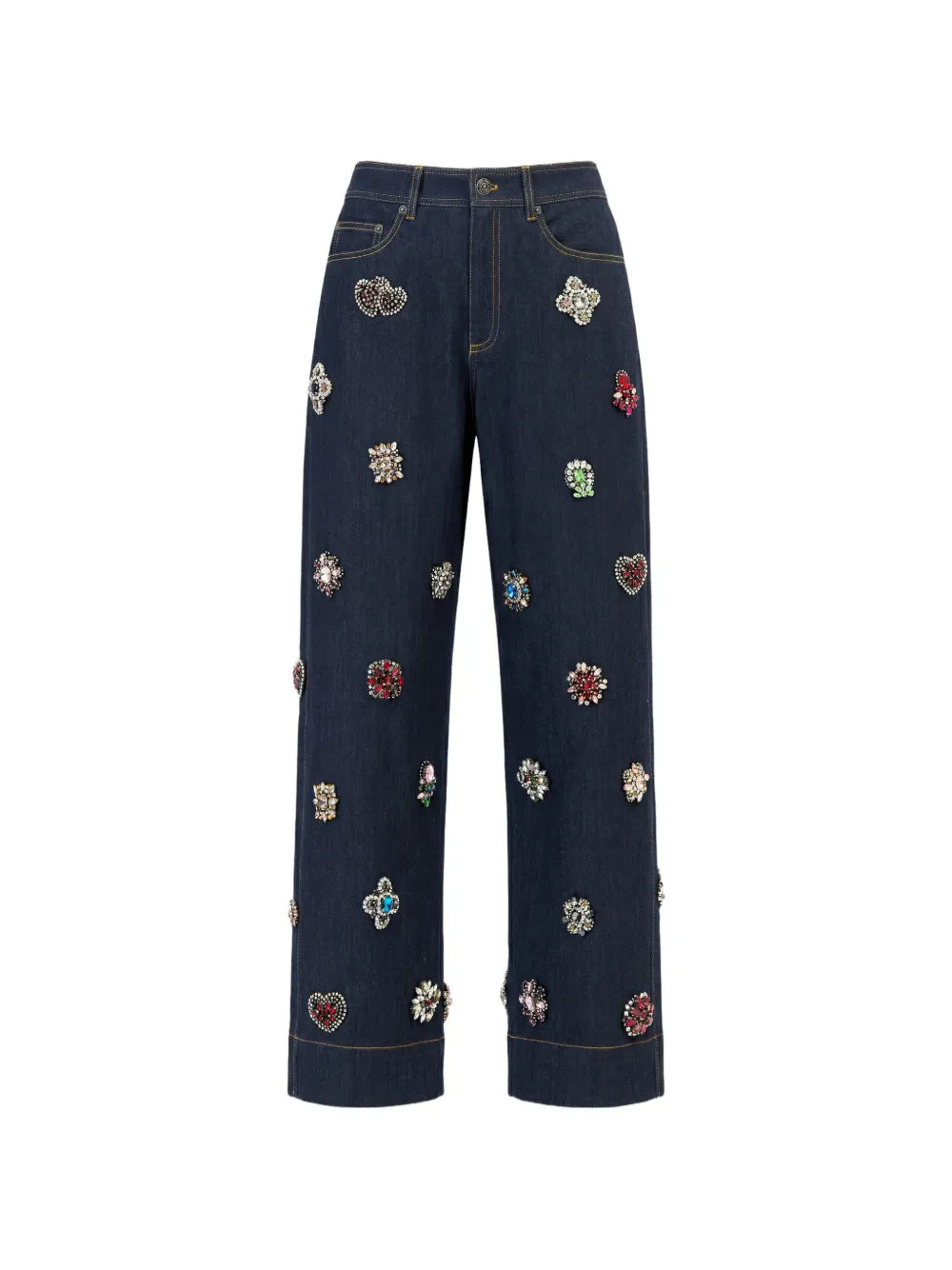 Cinq A Sept Baroque Patches Hayden jeans - Blau