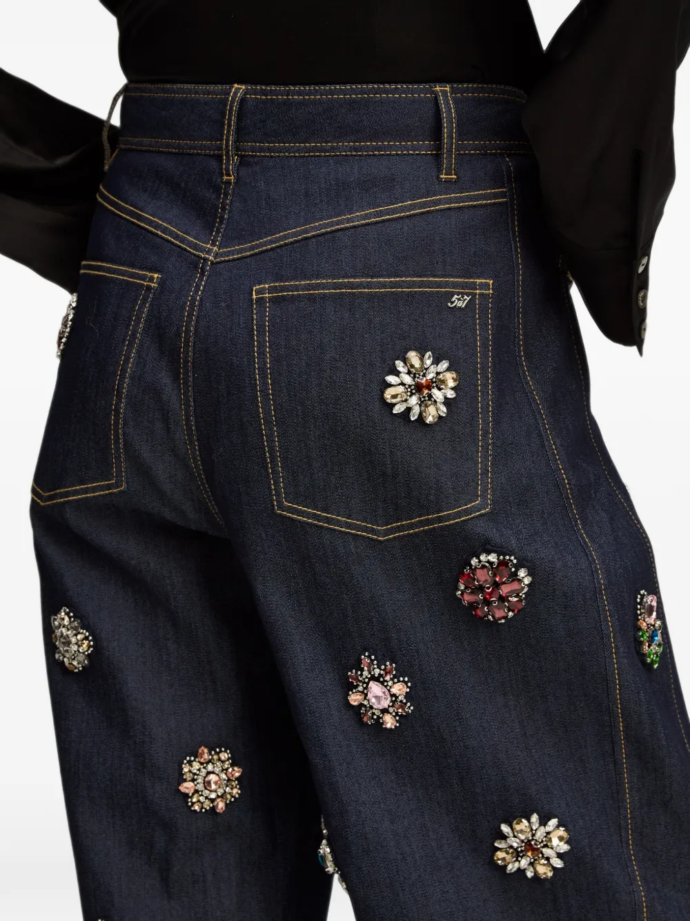 Cinq A Sept Baroque Patches Hayden jeans Blauw