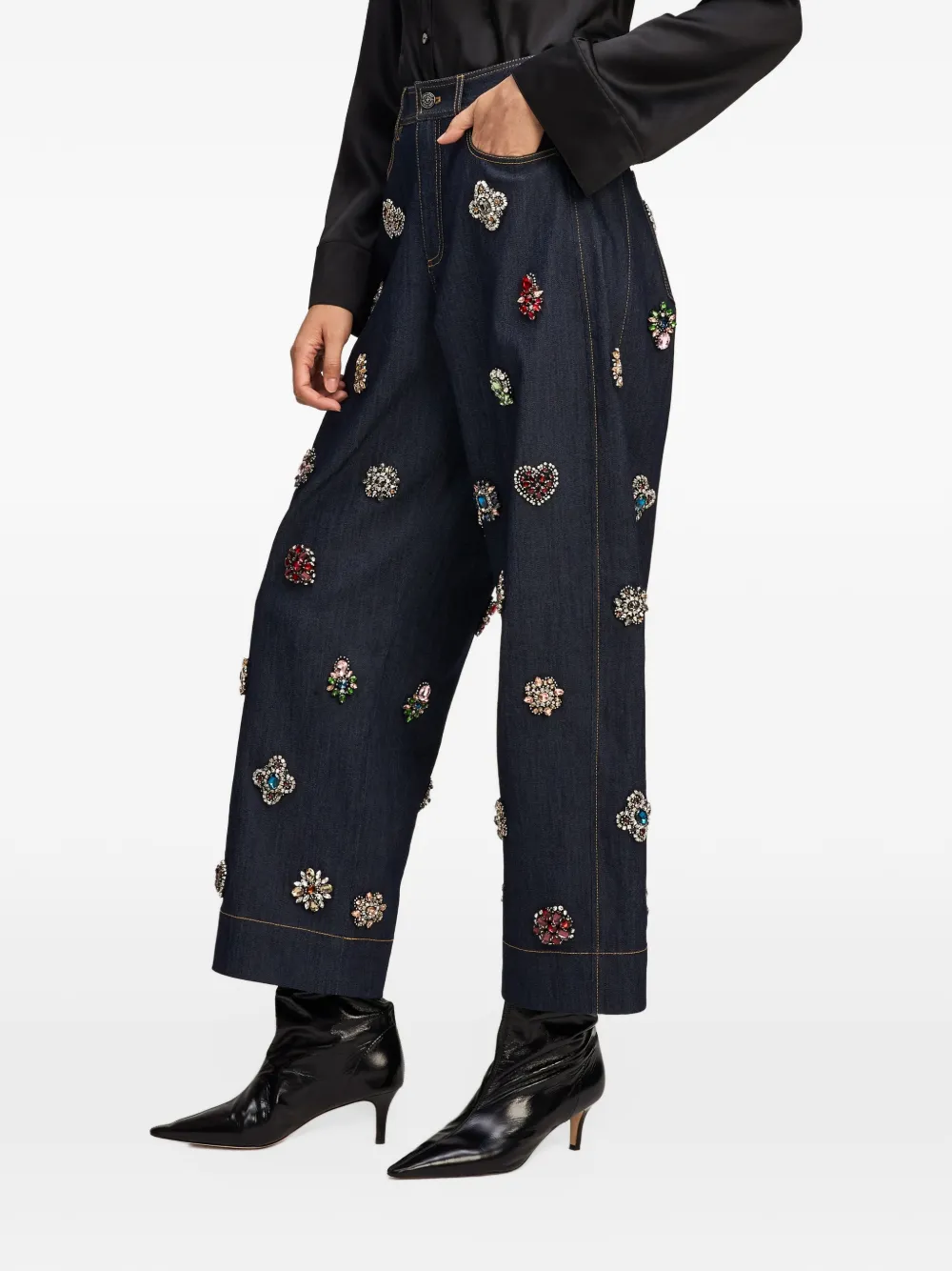 Cinq A Sept Baroque Patches Hayden jeans Blauw
