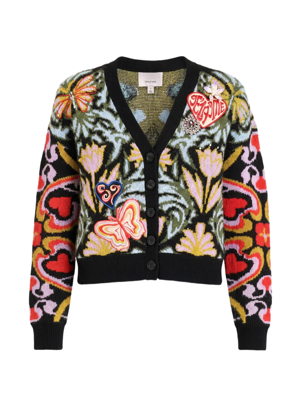 Cinq A Sept Psychedellic Amour cardigan Zwart