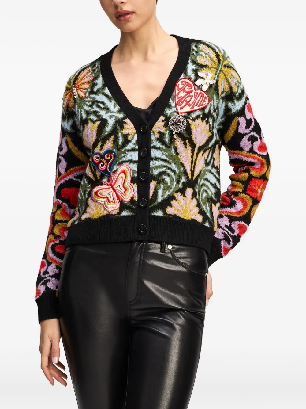 Cinq A Sept Psychedellic Amour cardigan Zwart