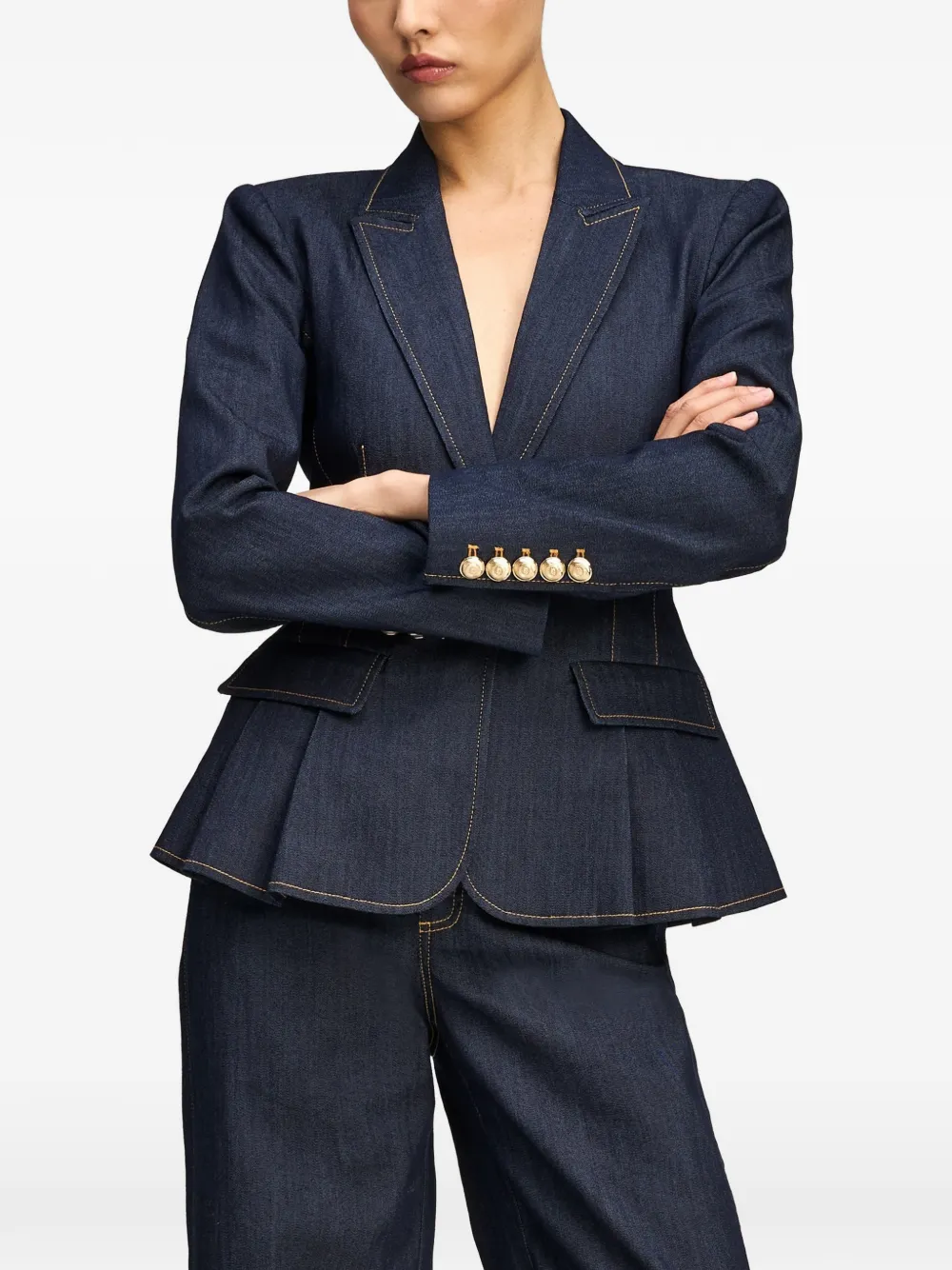 Cinq A Sept Arlene peplum blazer Blauw