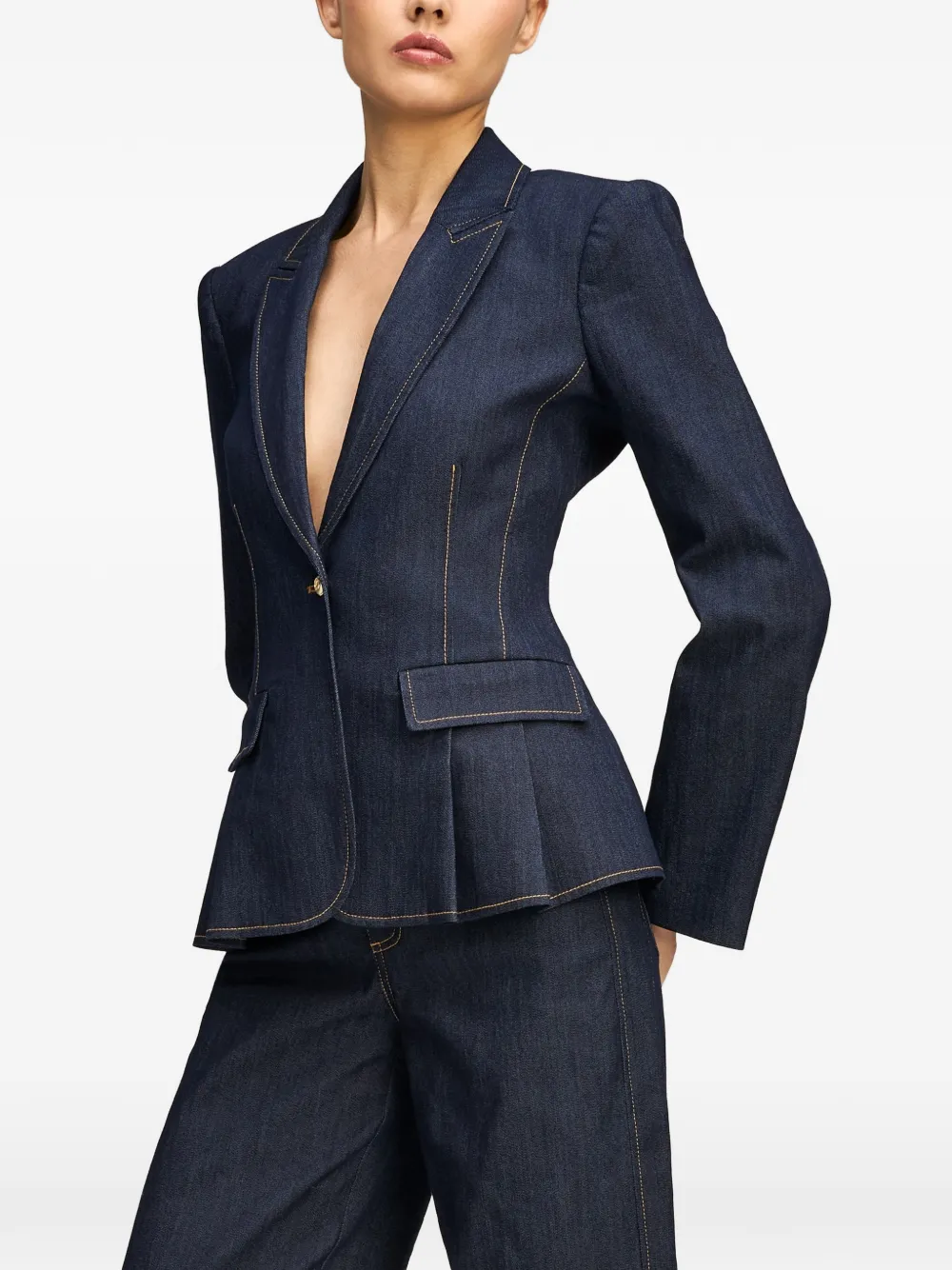 Cinq A Sept Arlene peplum blazer Blauw