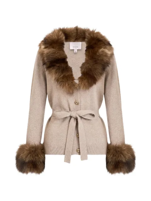 Cinq A Sept Sandy faux-fur trim cardigan