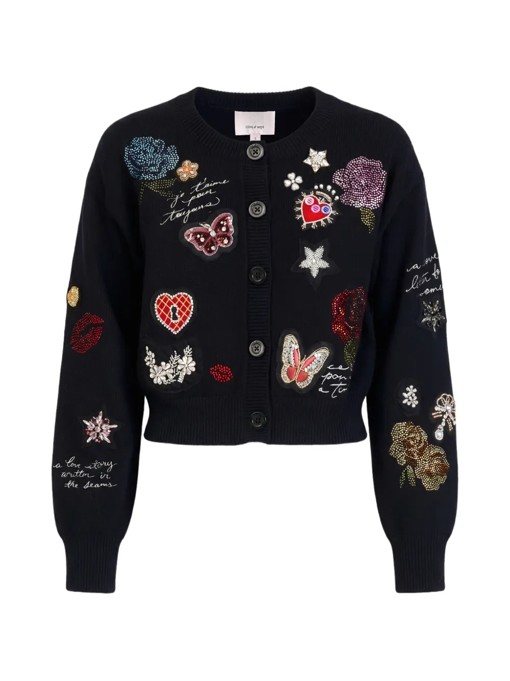 Cinq A Sept embellished Lisette cardigan - Nero