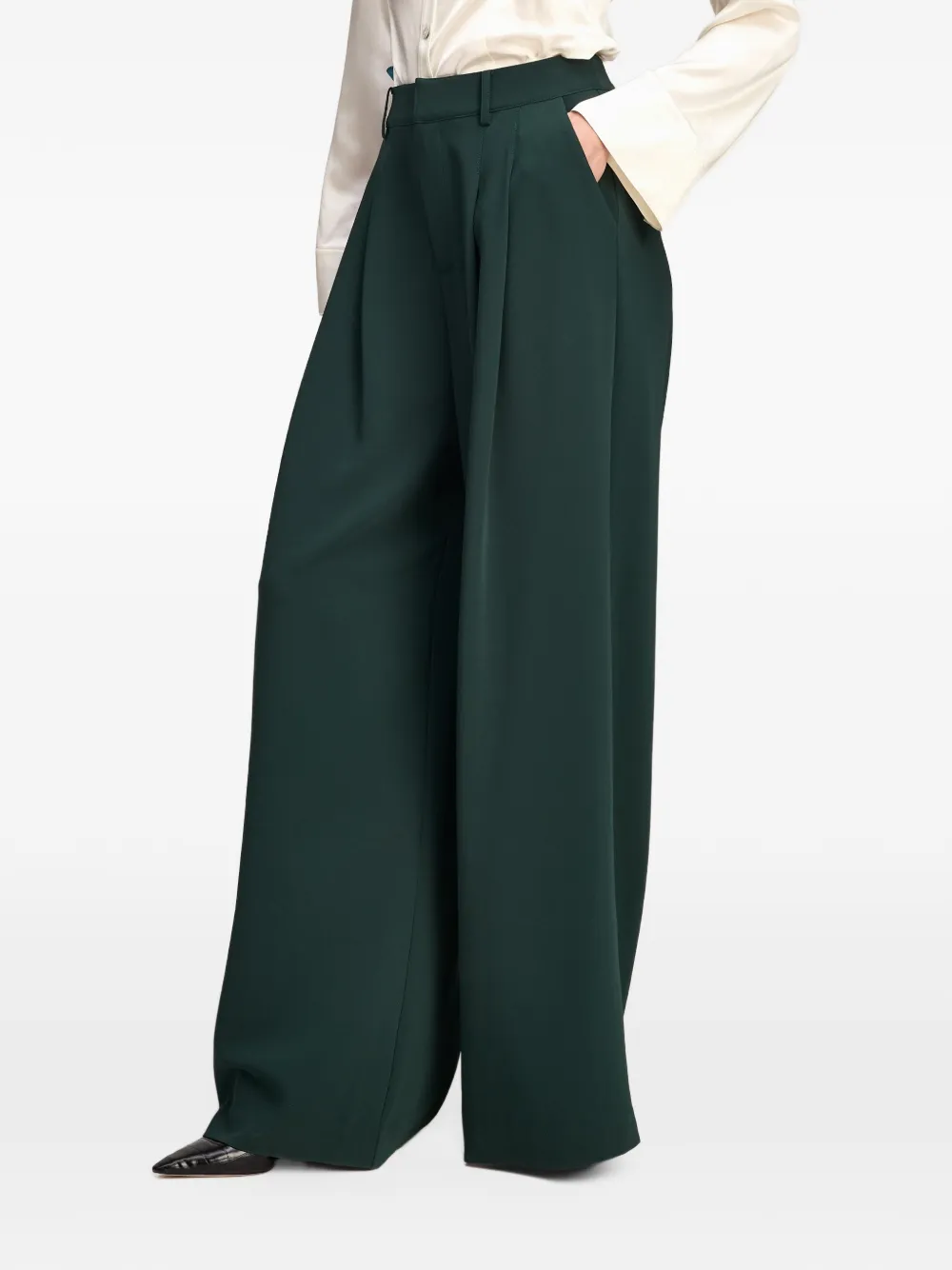 Cinq A Sept Marne pleated tailored trousers Groen