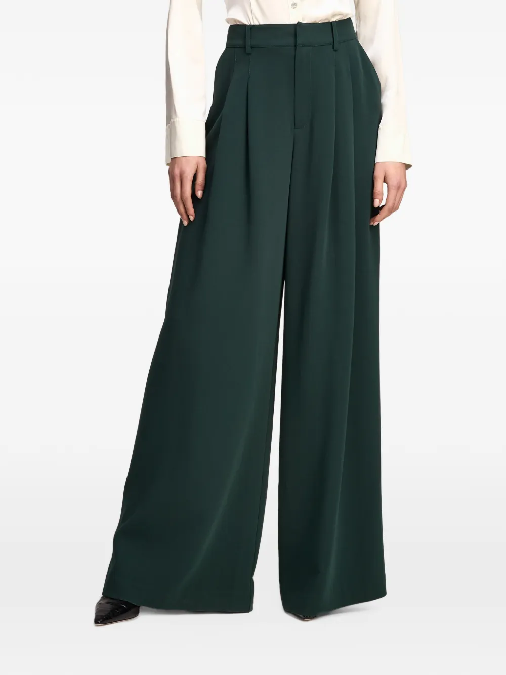 Cinq A Sept Marne pleated tailored trousers Groen