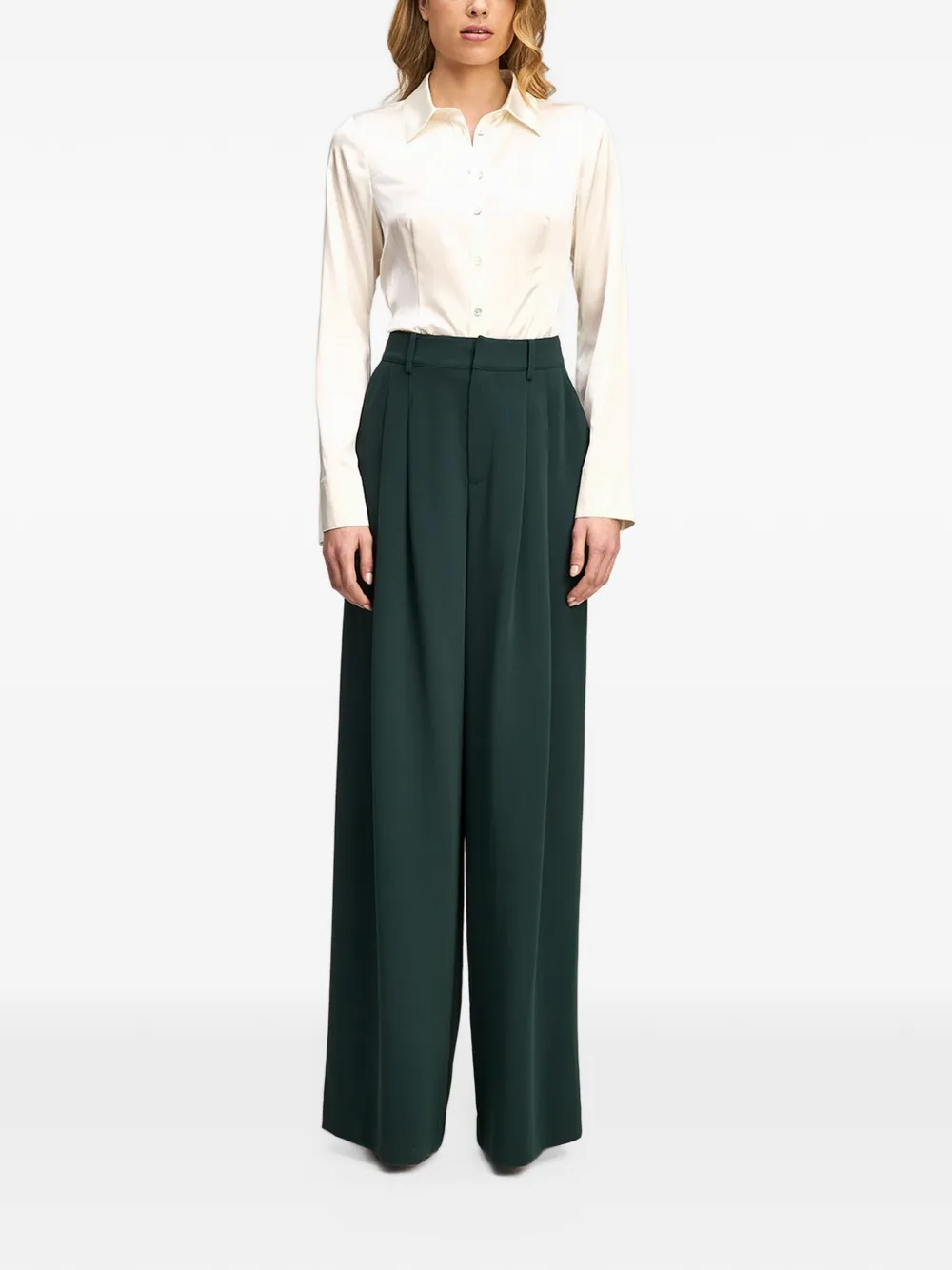 Cinq A Sept Marne pleated tailored trousers Groen