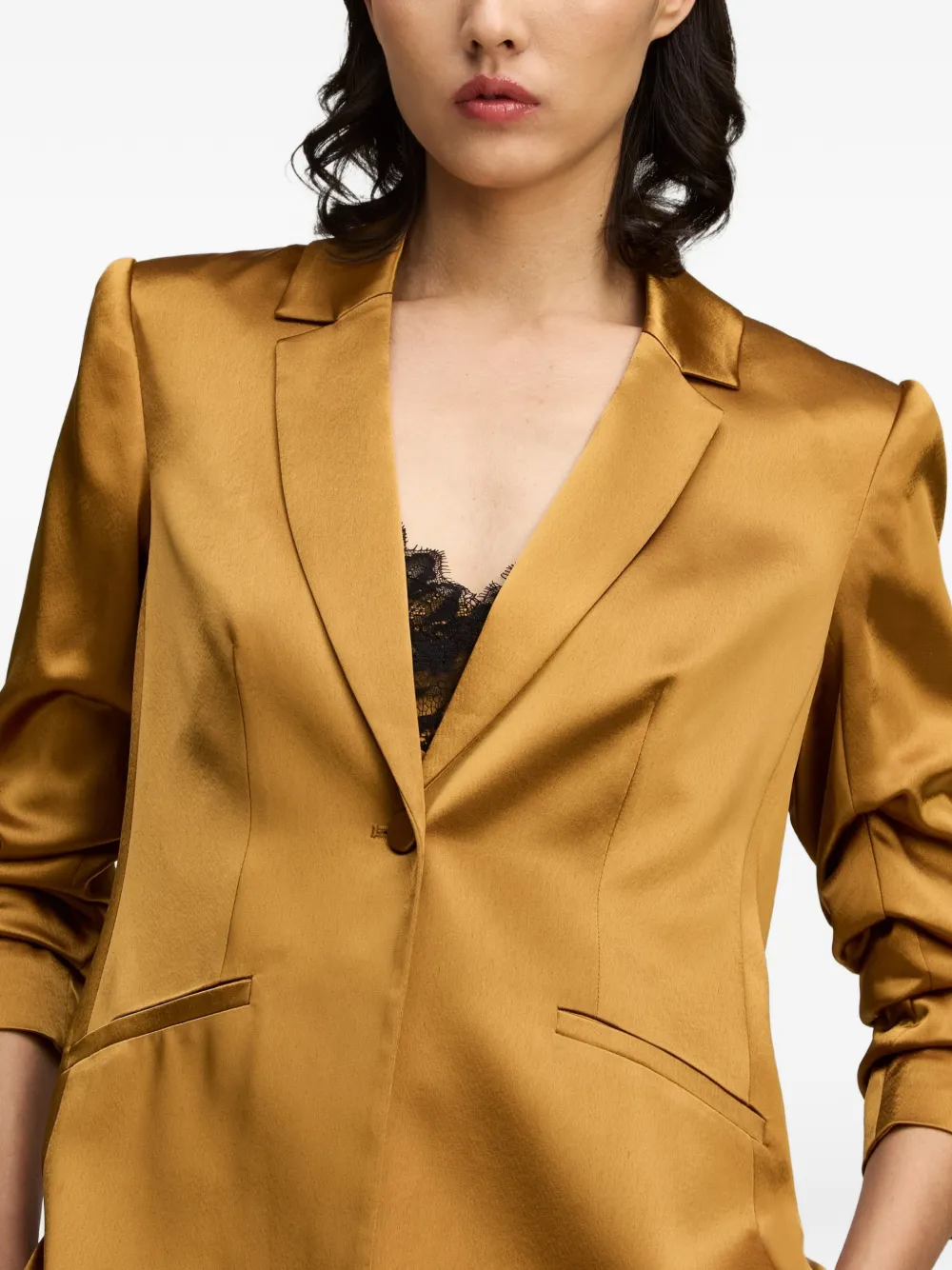 Cinq A Sept Kylie satin blazer Goud