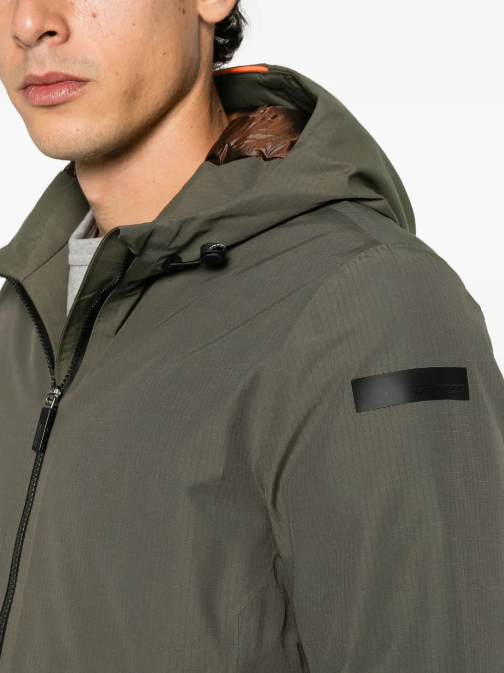 RRD Bee floating Storm jack met capuchon en rits Groen