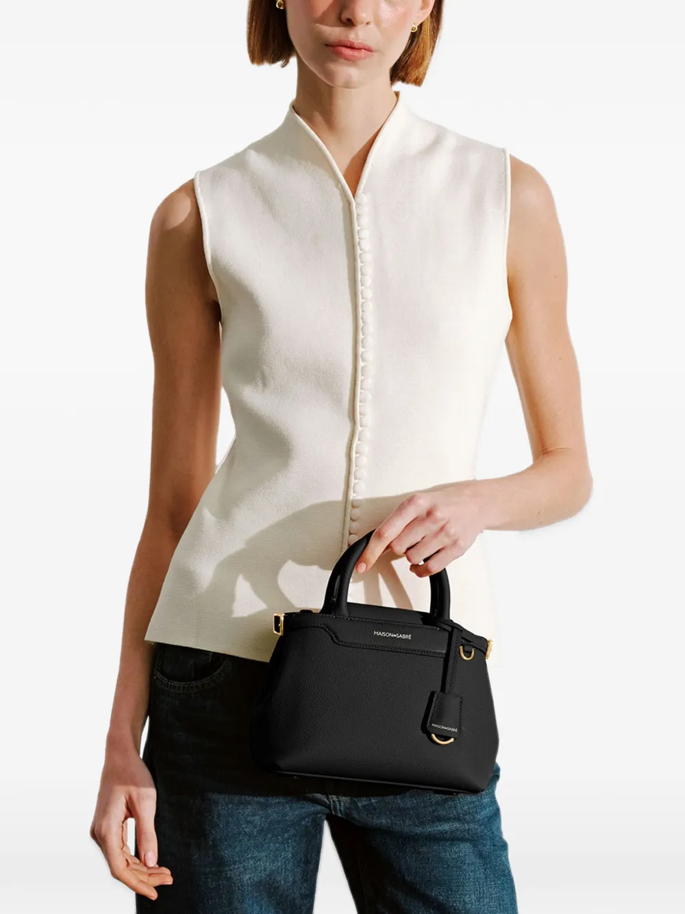 MAISON de SABRÉ mini Palais tote bag Zwart