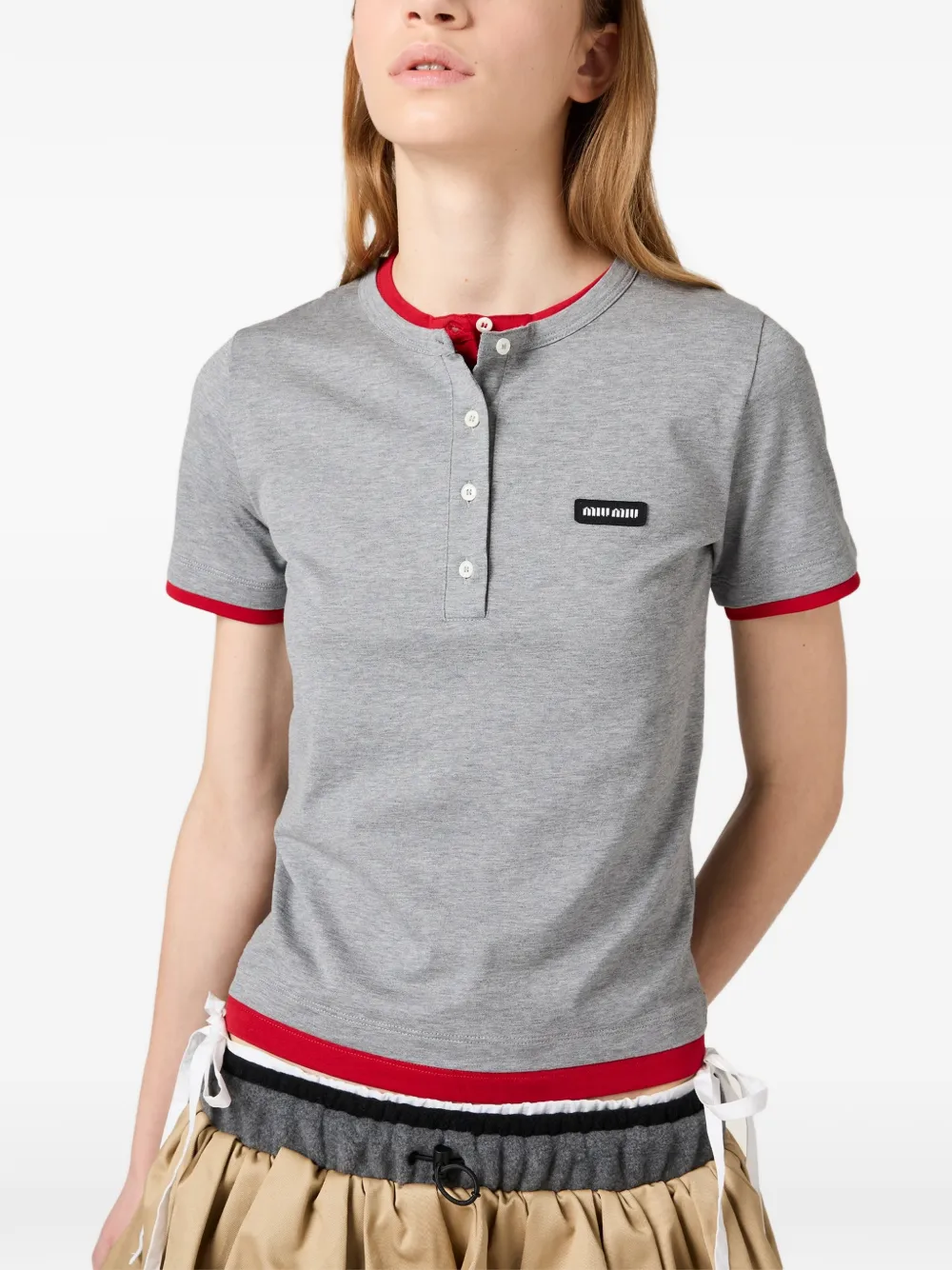 Miu jersey T-shirt Grijs