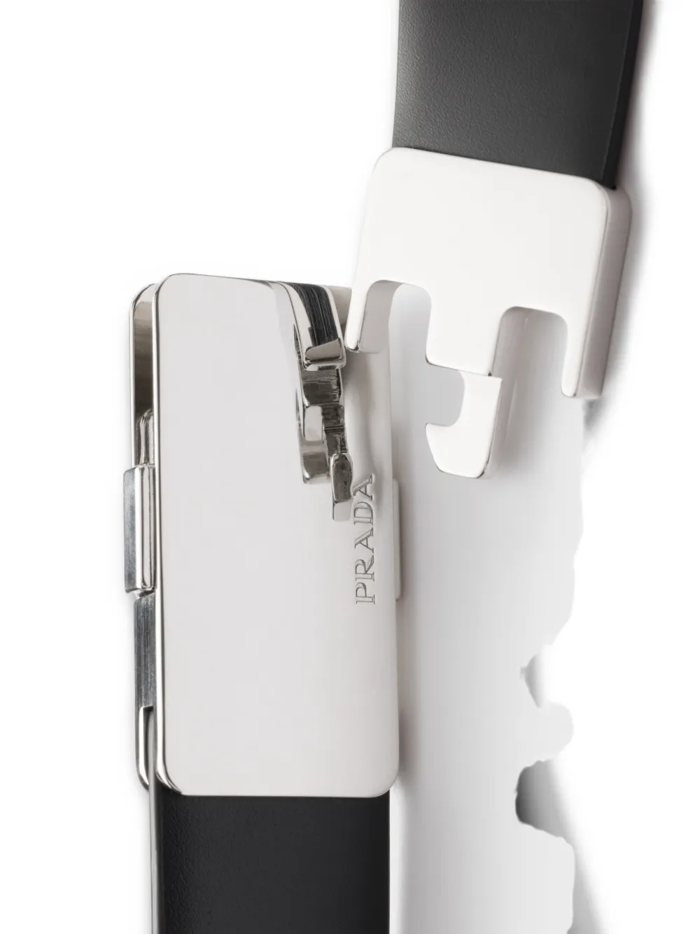 Prada leather belt Zwart