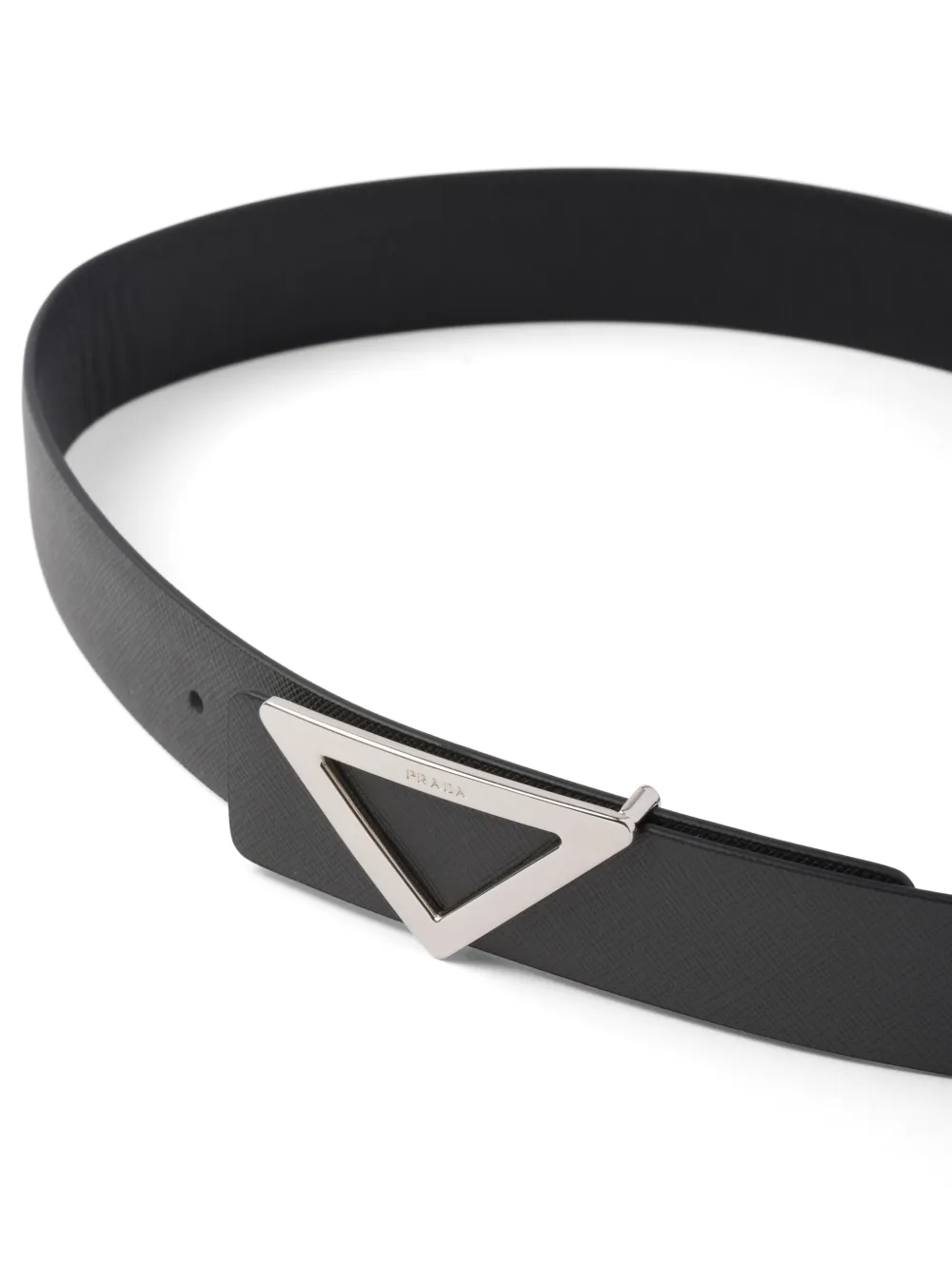 Prada Custom Belts omkeerbare Saffiano leren riemband Grijs