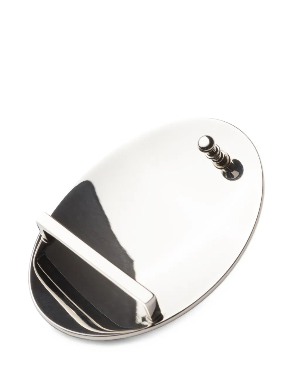 Prada Metal Belt Buckle In Silver