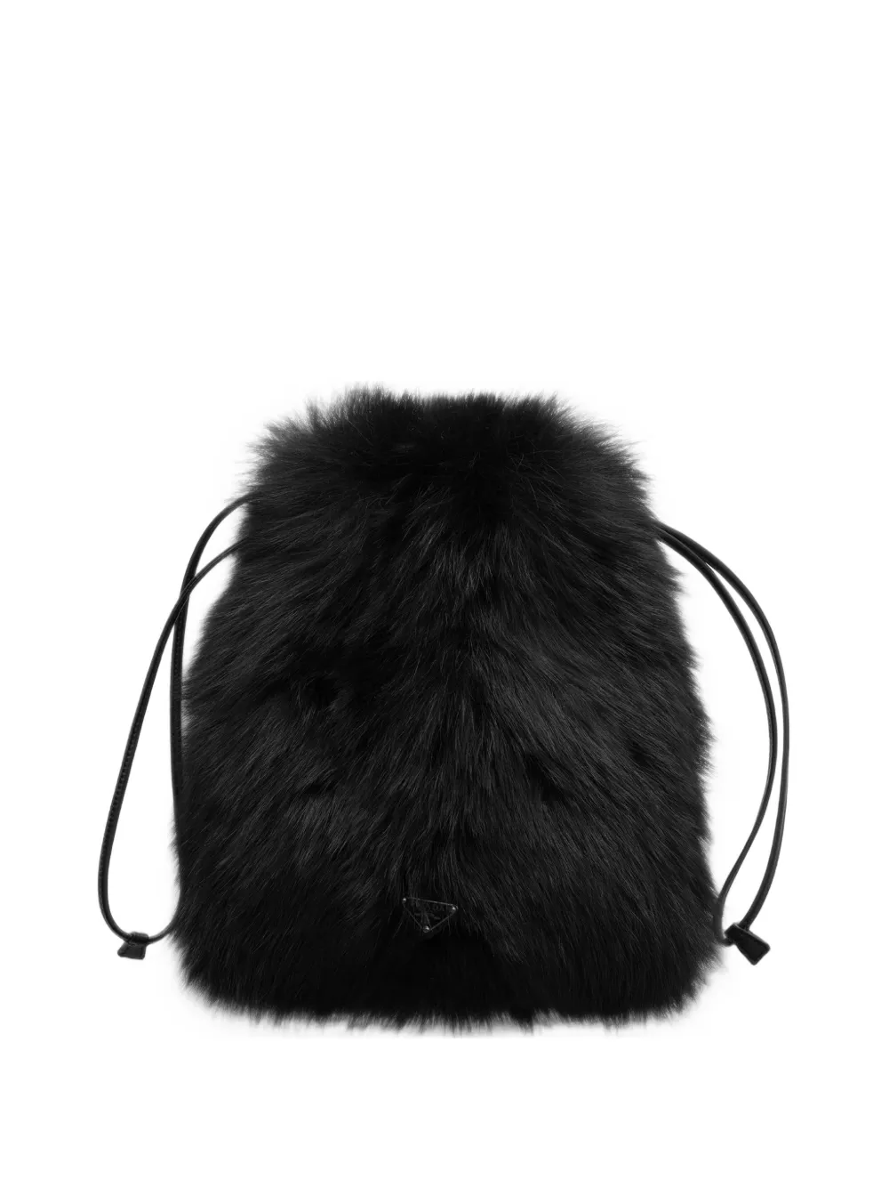 Prada Pouch per smartphone in shearling - Nero