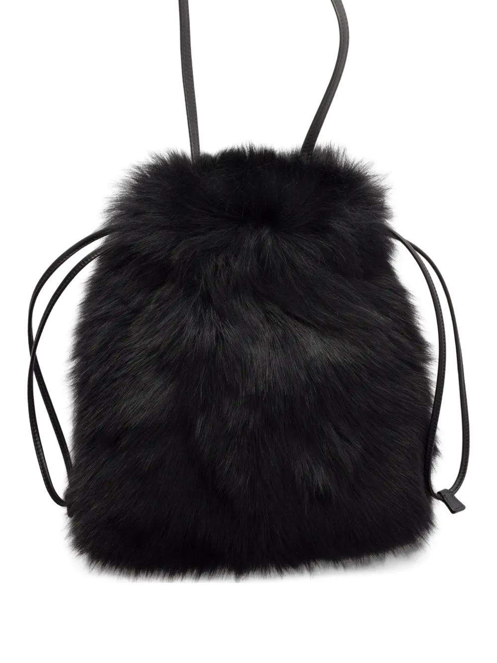 Prada shearling smartphone pouch Zwart