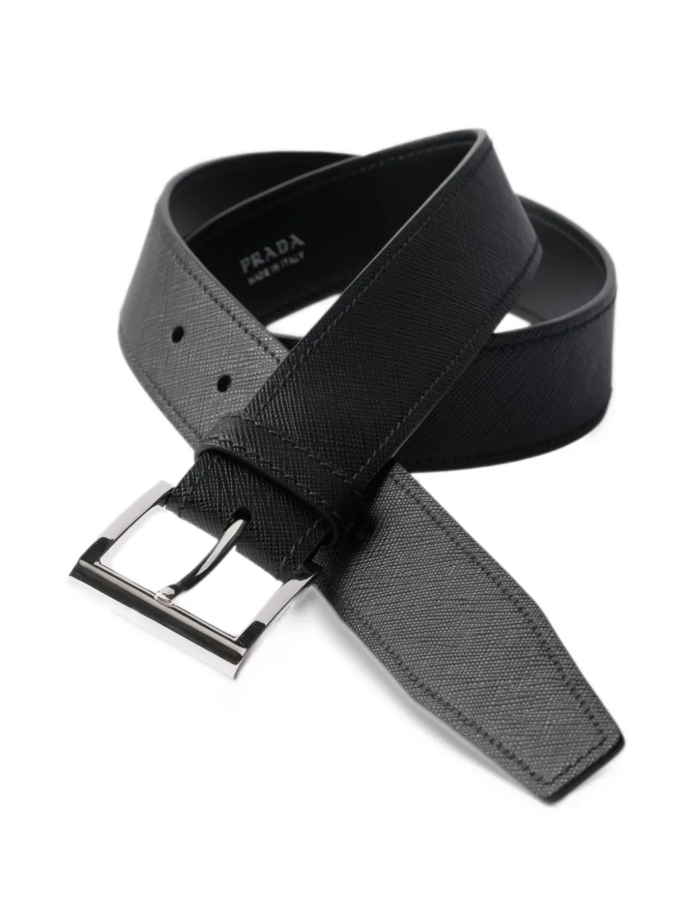 Prada Saffiano leren riemband Zwart