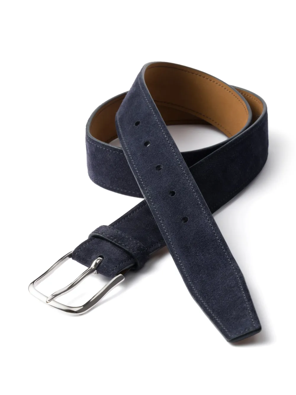Prada Custom Belts saffiano suède riemband Blauw
