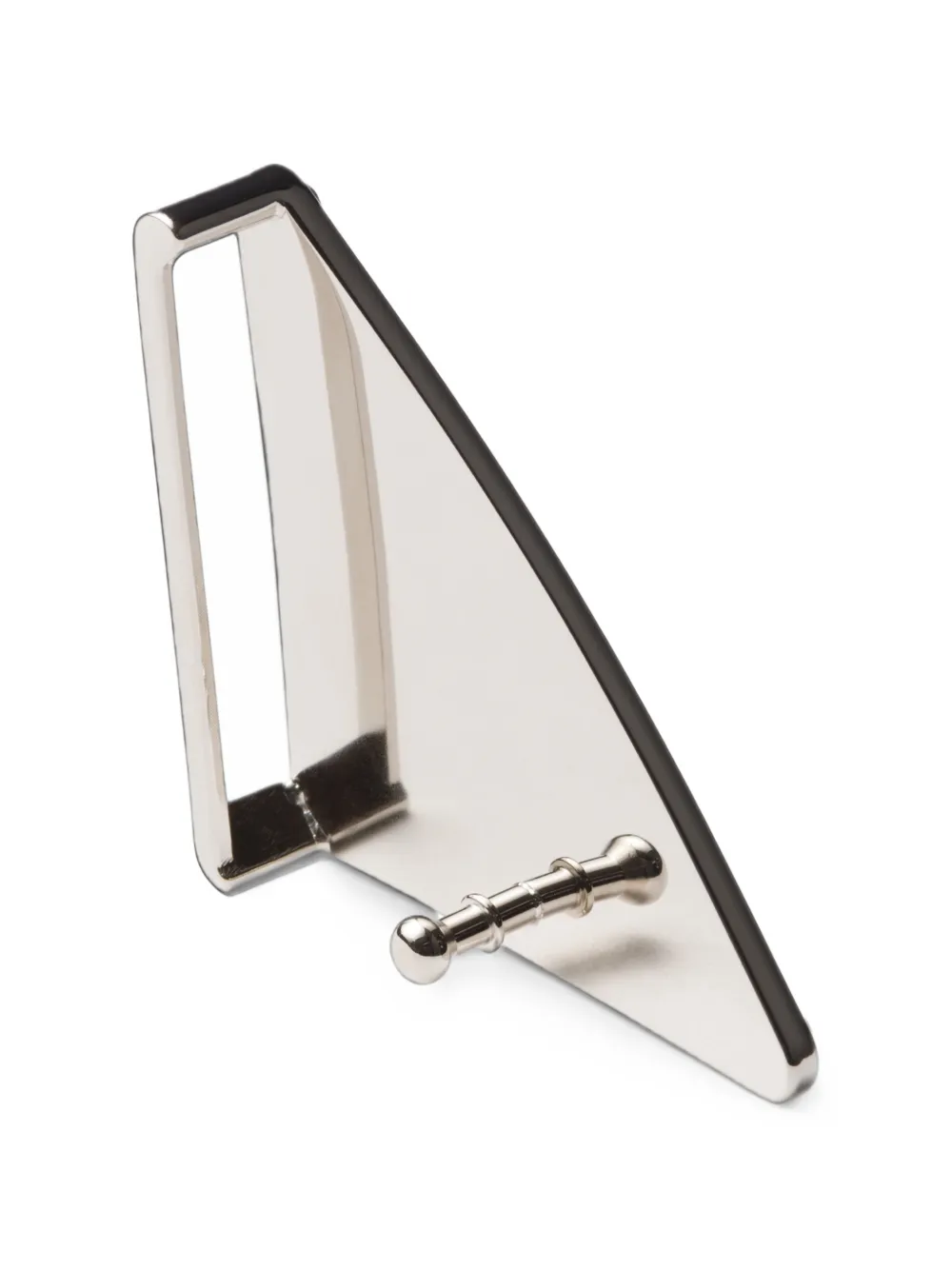 Prada Enameled-metal Belt Buckle In Silver