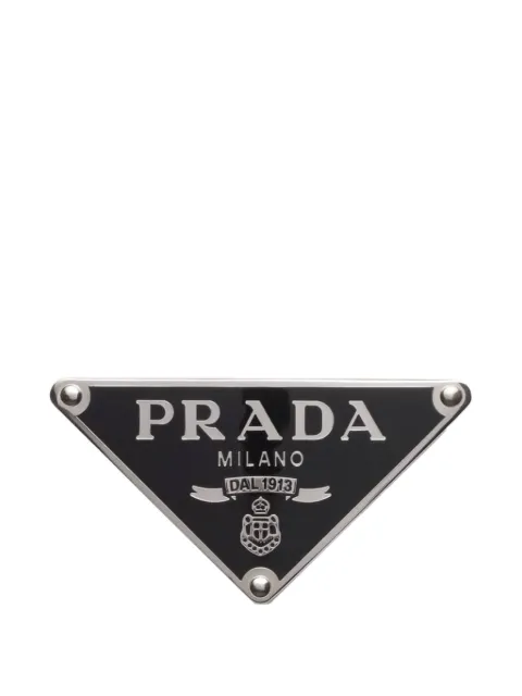 Prada enameled-metal belt buckle