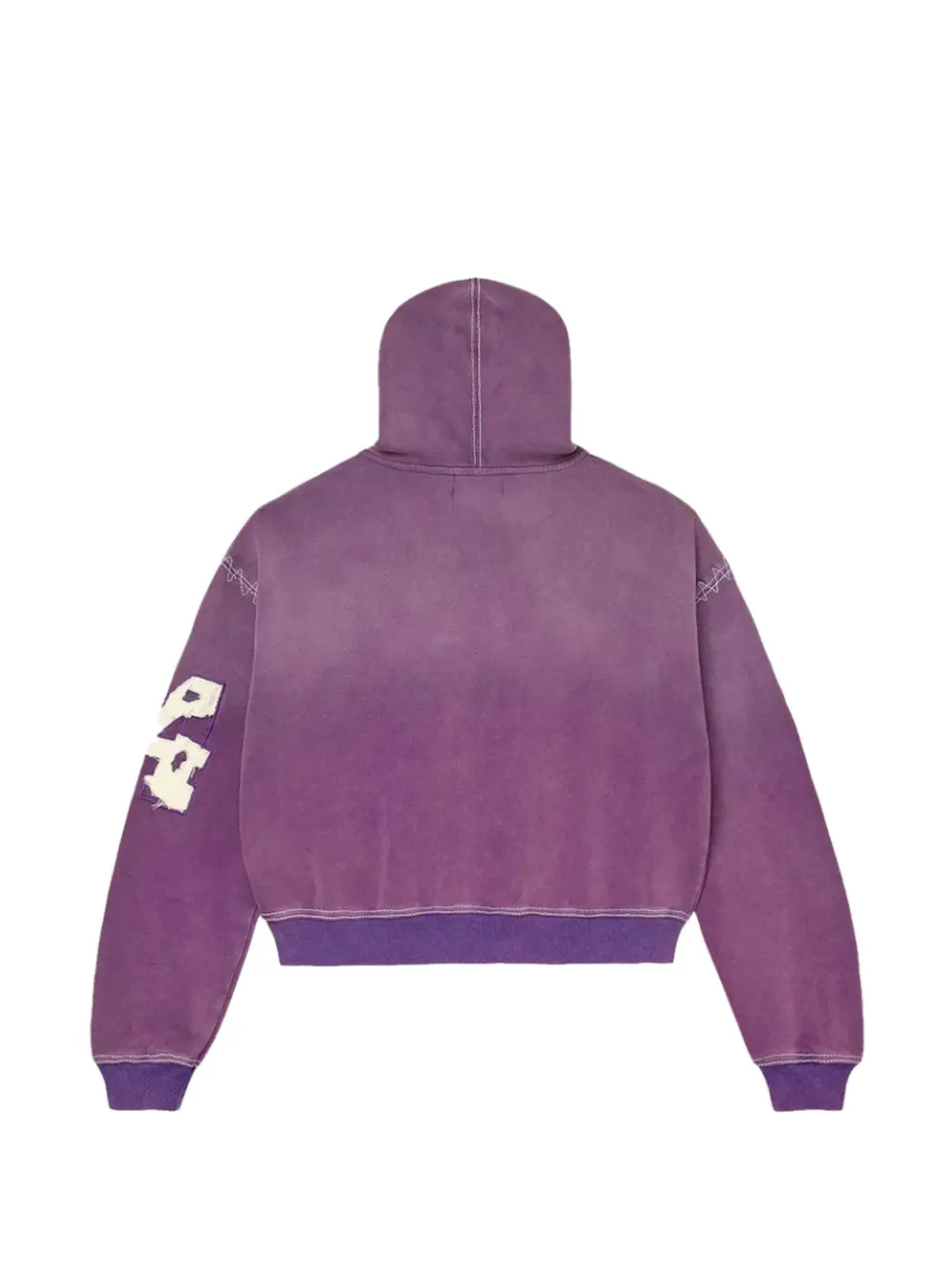 Vale logo-patch zip-up hoodie Paars