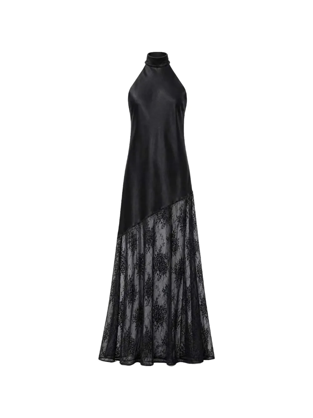 Toccin Alba lace-panelled gown Zwart