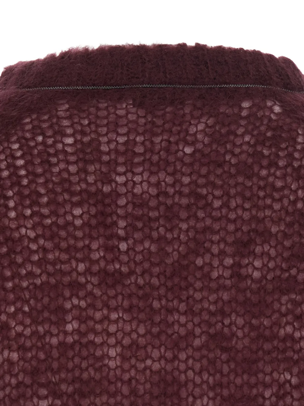 Brunello Cucinelli open-knit Monili-trimmed sweater Rood