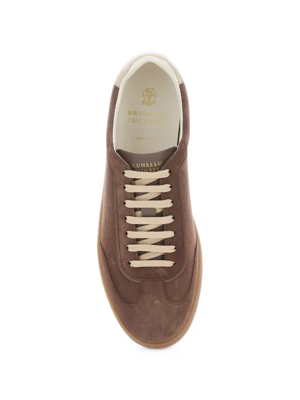 Brunello Cucinelli lace-up Suede Sneakers | Brown | FARFETCH