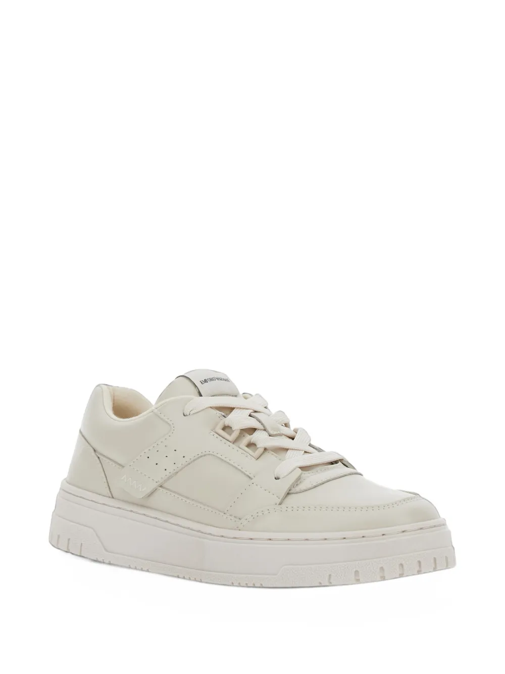 Emporio Armani Kids logo-patch panelled sneakers - Toni neutri