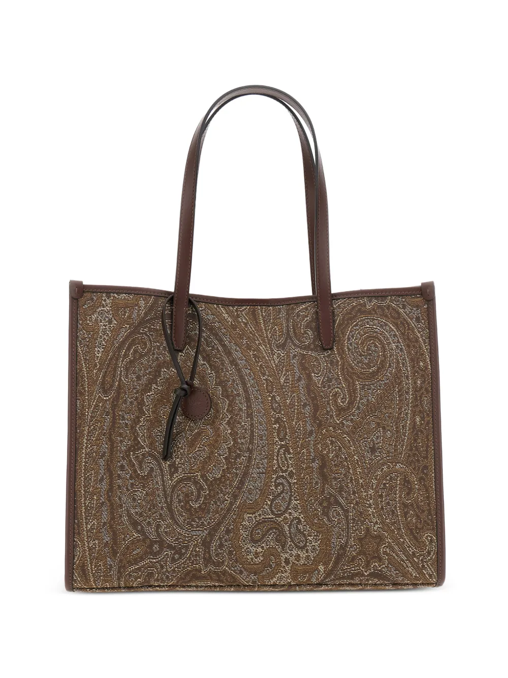 ETRO Grote Love Trotter denim tas met paisley-patroon en jacquard Bruin