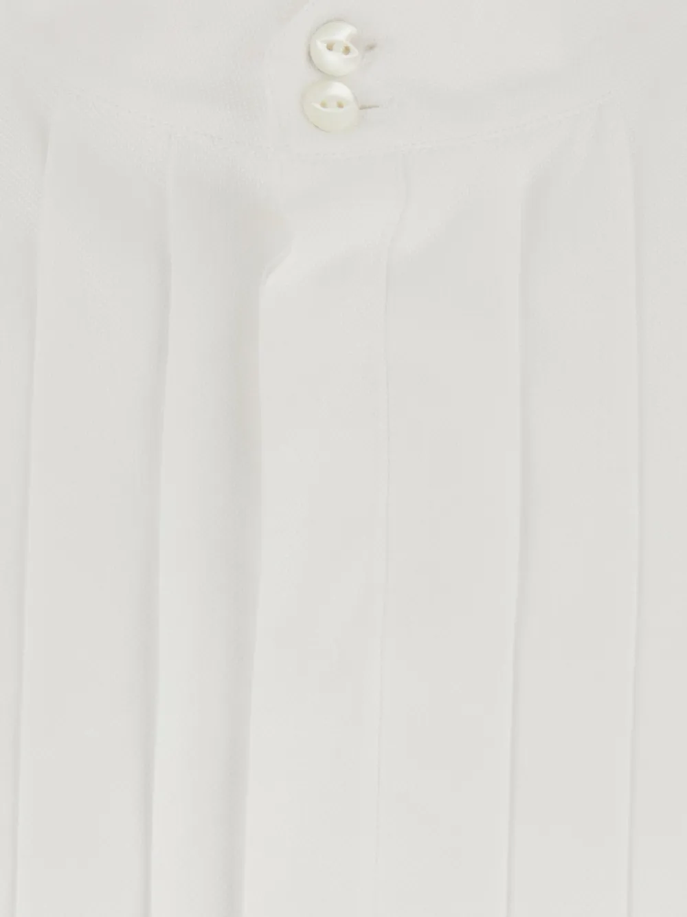 Emporio Armani dress shirt with a mandarin-collar and vertical-pleats