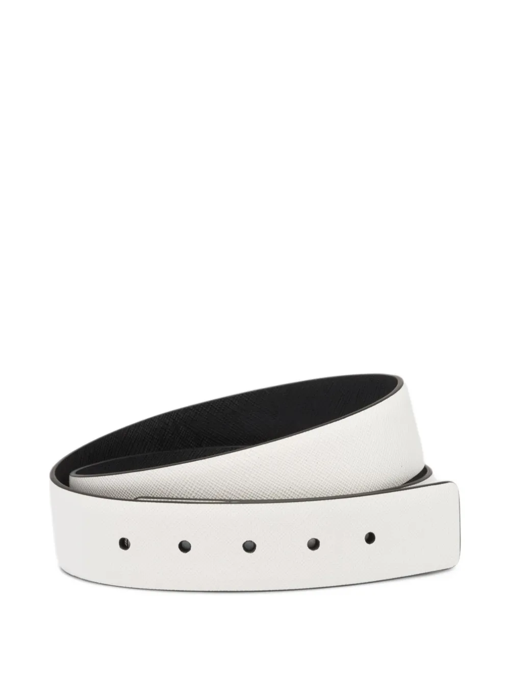 Prada reversible Saffiano leather belt strap - Bianco