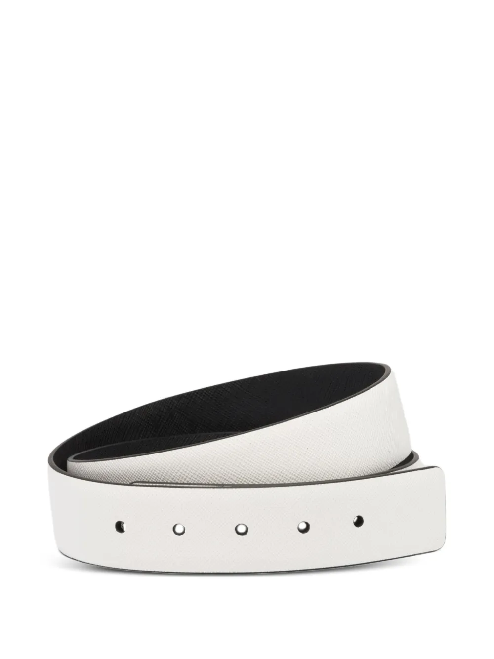 Prada reversible Saffiano leather belt strap - Custom Belts - White