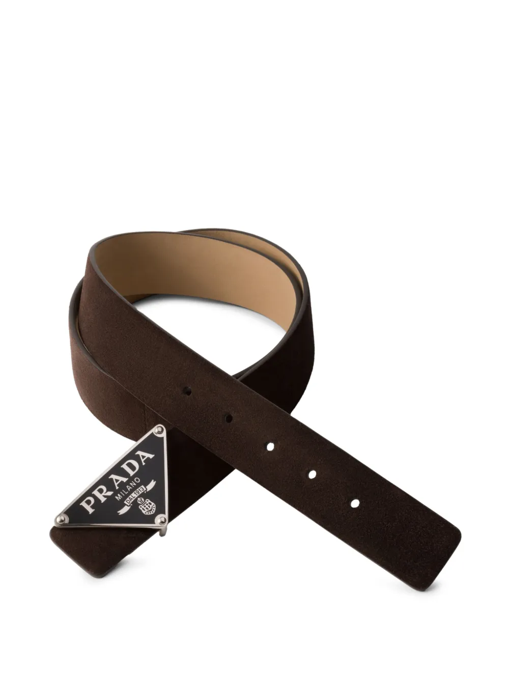 Prada Saffiano suède riemband Bruin